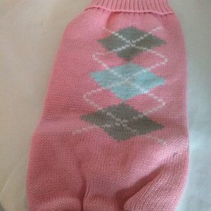 small dog pink sweater